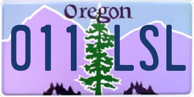 OR license plate 011LSL