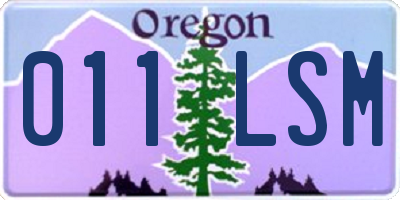 OR license plate 011LSM