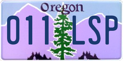 OR license plate 011LSP