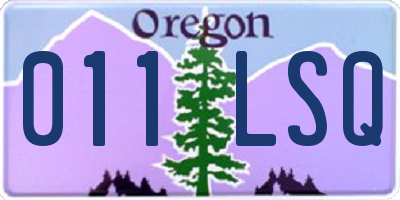 OR license plate 011LSQ