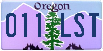OR license plate 011LST