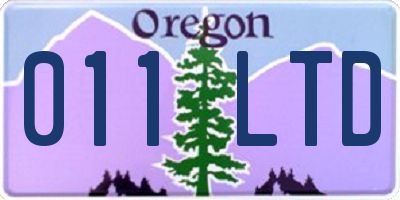 OR license plate 011LTD