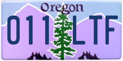 OR license plate 011LTF