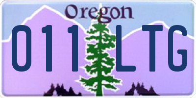 OR license plate 011LTG