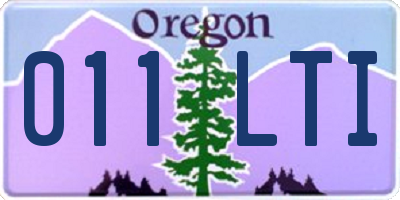 OR license plate 011LTI