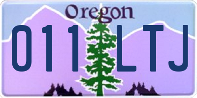 OR license plate 011LTJ