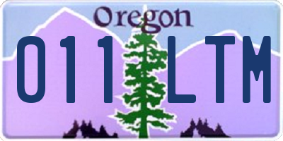 OR license plate 011LTM