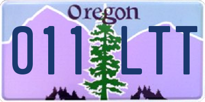 OR license plate 011LTT
