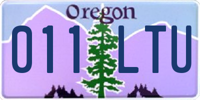 OR license plate 011LTU
