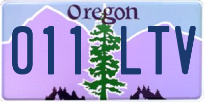 OR license plate 011LTV