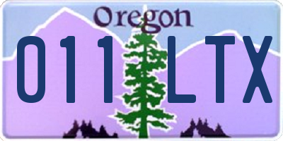 OR license plate 011LTX