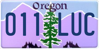 OR license plate 011LUC
