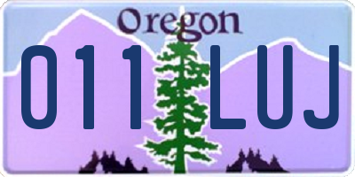 OR license plate 011LUJ