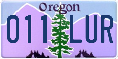OR license plate 011LUR