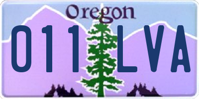 OR license plate 011LVA