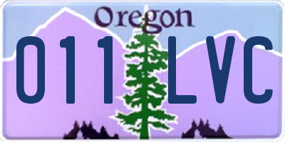 OR license plate 011LVC