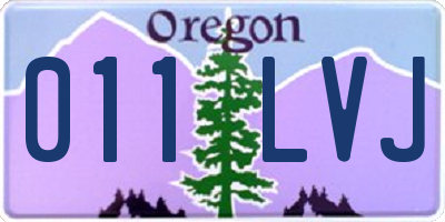 OR license plate 011LVJ