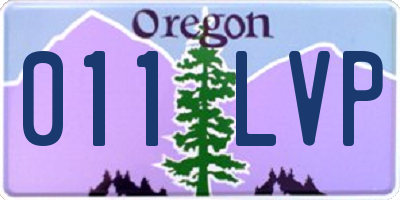 OR license plate 011LVP