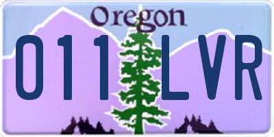 OR license plate 011LVR