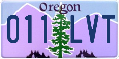 OR license plate 011LVT