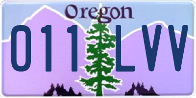OR license plate 011LVV