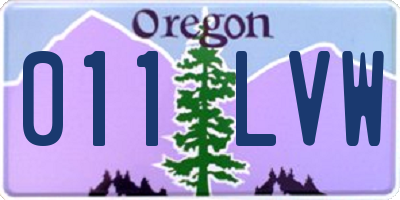 OR license plate 011LVW