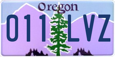 OR license plate 011LVZ