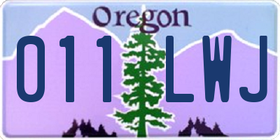 OR license plate 011LWJ