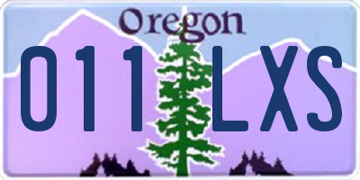 OR license plate 011LXS
