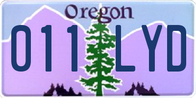 OR license plate 011LYD