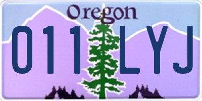 OR license plate 011LYJ