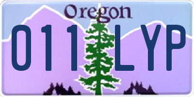 OR license plate 011LYP
