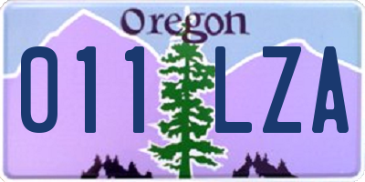 OR license plate 011LZA