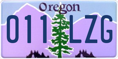 OR license plate 011LZG