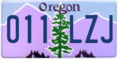 OR license plate 011LZJ