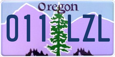 OR license plate 011LZL