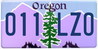 OR license plate 011LZO