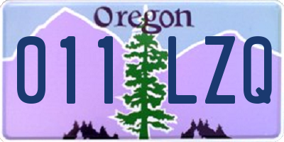 OR license plate 011LZQ
