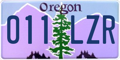 OR license plate 011LZR