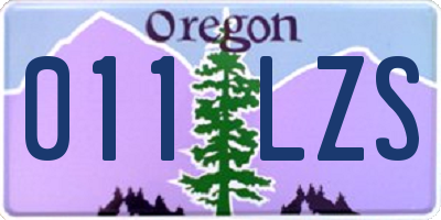 OR license plate 011LZS