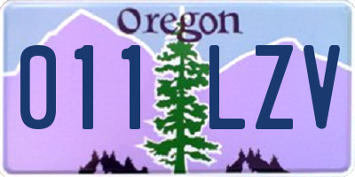 OR license plate 011LZV