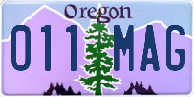 OR license plate 011MAG