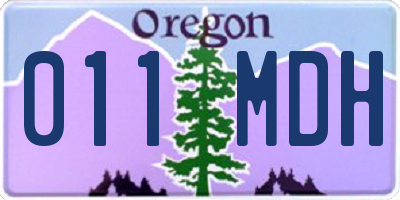 OR license plate 011MDH