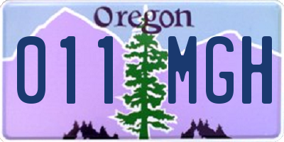 OR license plate 011MGH