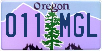 OR license plate 011MGL