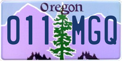 OR license plate 011MGQ