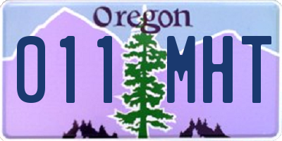 OR license plate 011MHT