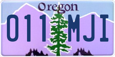 OR license plate 011MJI