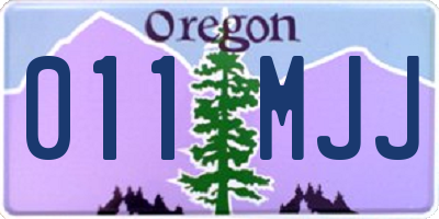 OR license plate 011MJJ