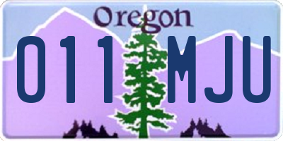 OR license plate 011MJU